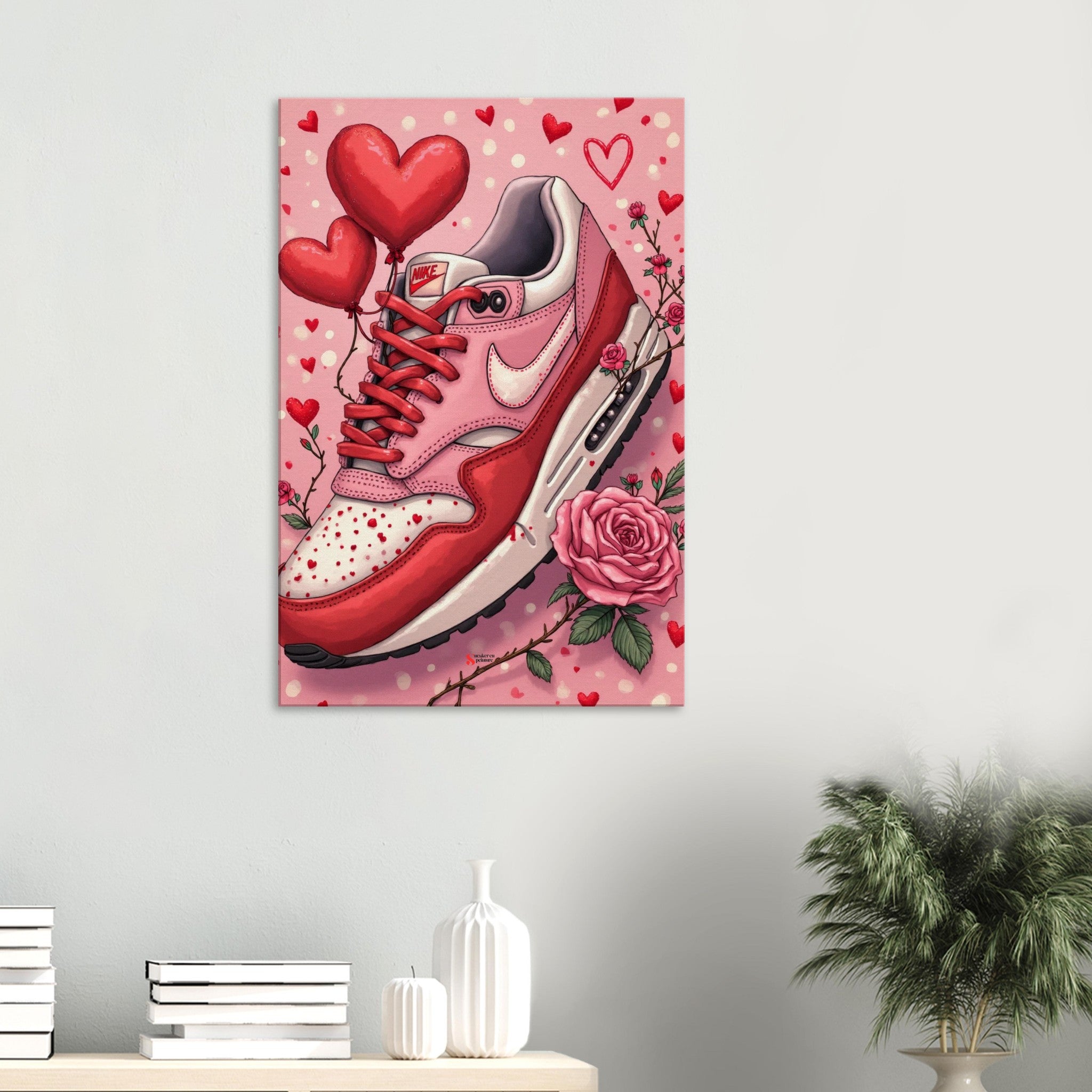 Tableau Toile Sneakers Painting – Décor Murial Art Urbain 16x24 Pouces, Sans Cadre, Pour Salon Chambre Bureau