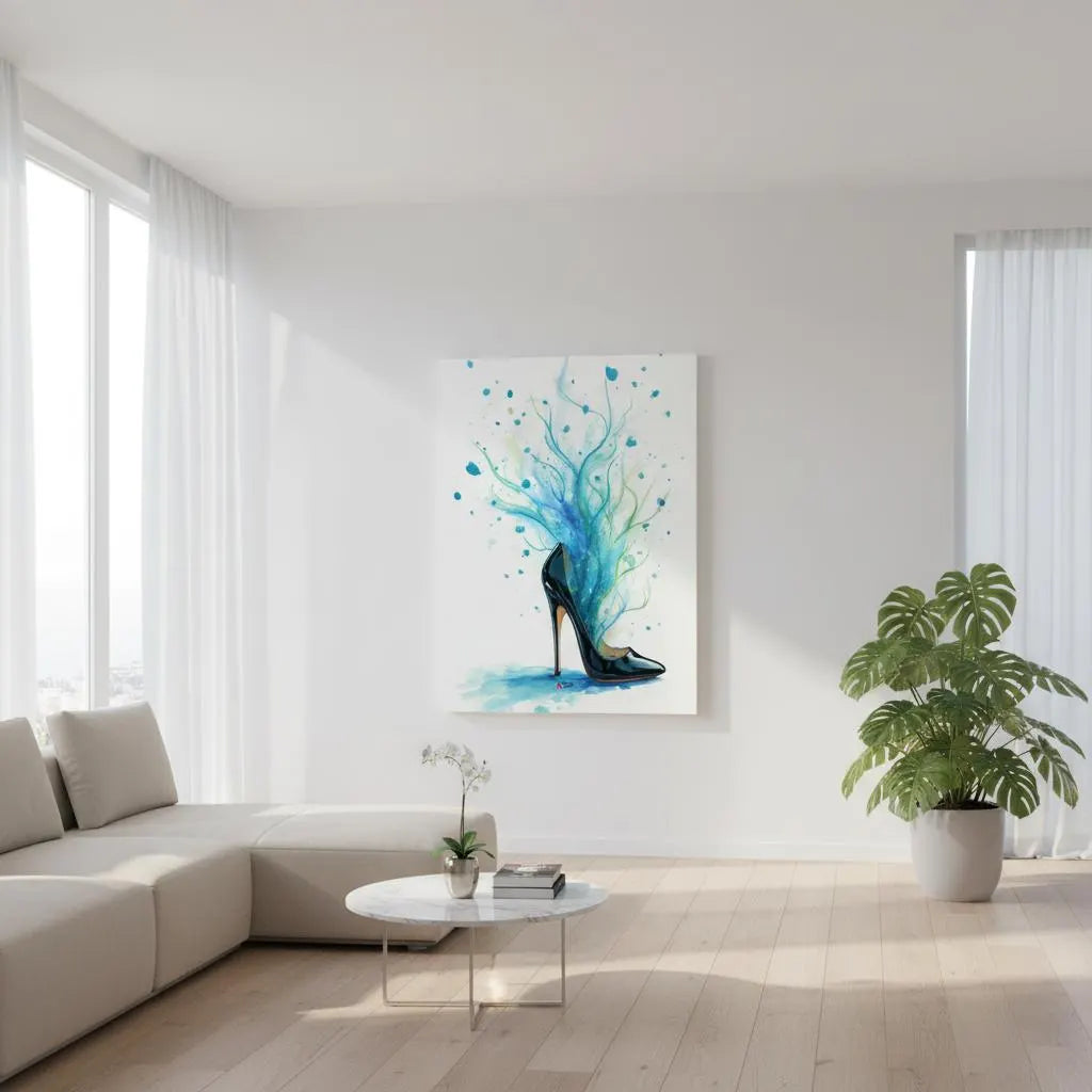 Tableau talon haut sur toile - impression d'art mural - Décoration sneakers